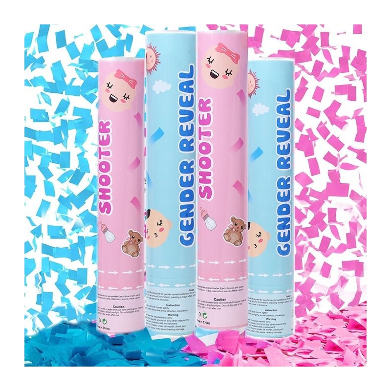 Plaukšķene Gender Party/Baby Shower ballitēm gaiši rozā, 28 cm 