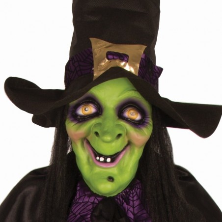 Helovīna Ragana - stāvoša dekorācija ar led gaismu un skaņu, augstums 185 cm 