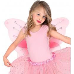 Tauriņa (fejas) rozā  mirdzoši spārni ar dārgakmeņiem” 50 x 40 cm