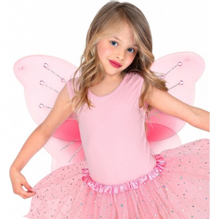 Tauriņa (fejas) rozā  mirdzoši spārni ar dārgakmeņiem” 50 x 40 cm