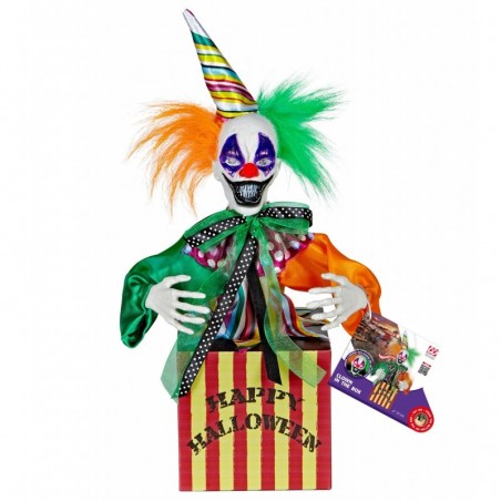 Helovīna dekorācija “Klauns kastē”, izmērs 40 cm 