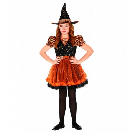 Raganas kostīms bērniem (kleita un cepure) 104 - 140 cm 