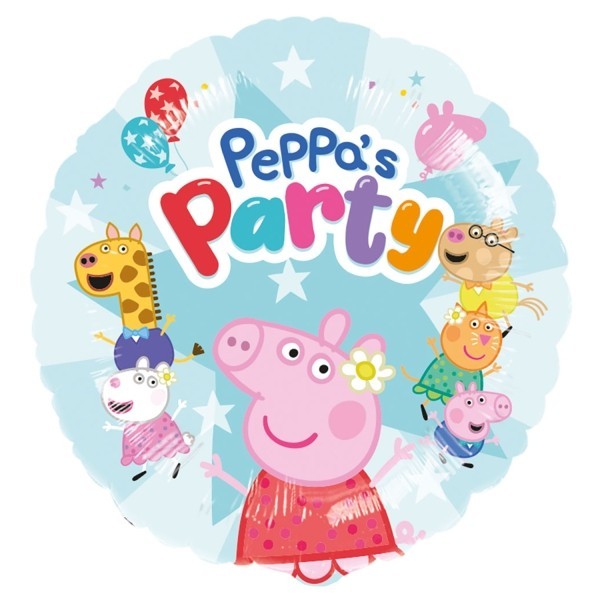 Folija balons Peppa Party, izmērs 43 cm