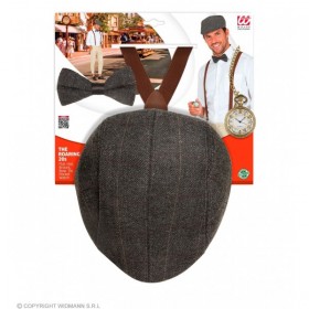 Peaky Blinders komplekts – cepure, tauriņš, bikšturi, kabatas pulkstenis