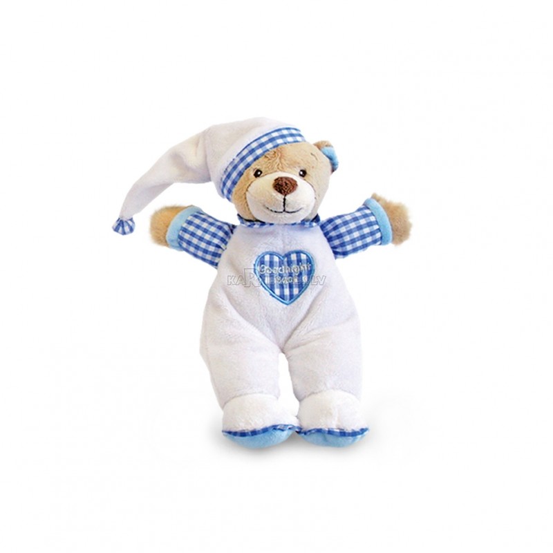 Медвежонок для детской комнаты, голубой, 15 см