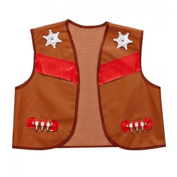 Kovboja brūnā veste (140 cm/8-10 gadi)