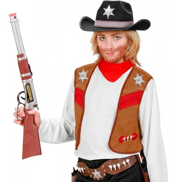 Kovboja brūnā veste (140 cm/8-10 gadi)