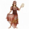 Bērnu čigānu kostīms – svārki uz gumijas, blūze un lakats, 128 cm