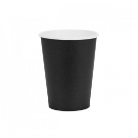Papīra glāzes, melnas, 250 ml, komplekts 6 gab.