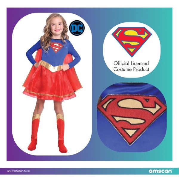 SuperGirl bērnu kostīms meitenēm 4-6/6-8 gadi