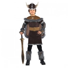 Bērnu vikingu karotāja kostīms, 10–12 gadi