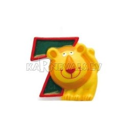 8cm svece tortei, rozā,  -  Skaitlis "7"