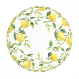 8 papīra šķīvji, 27 cm, dizains "Citronu koks".