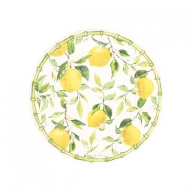 8 papīra šķīvji, 21 cm, dizains "Citronu koks".
