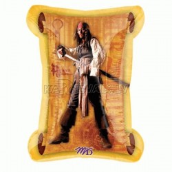 19"/48 x 34"/86 cm  folija balons, Pirates of the Caribbean Captain Jack