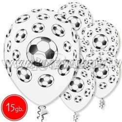 12"/30 см шар из латекса, Футбольный мяч, 15 шт.