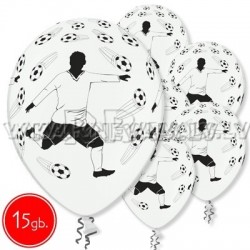 12"/30 cm lateksa baloni, Futbols, 15 gab.