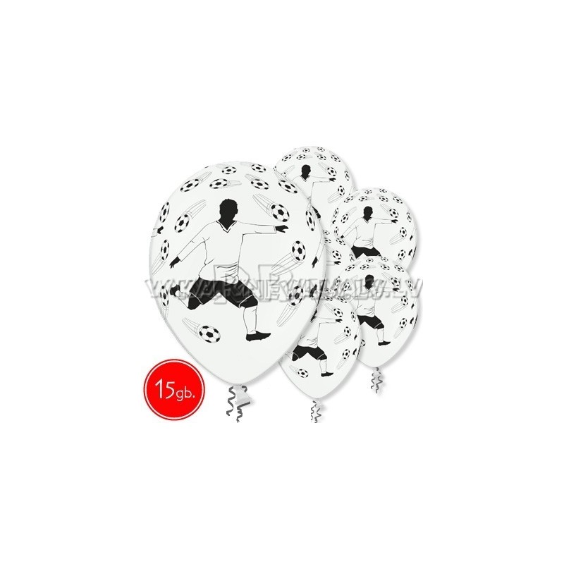 12"/30 см шар из латекса, Футбол, 15 шт.