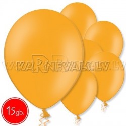10.5"/27cm  lateksa balons,, pastels, oranža,  15 gab. 