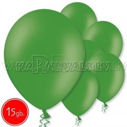 10.5"/27cm  lateksa balons,, pastels, zaļš,  15 gab. 