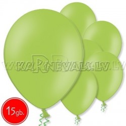 10.5"/27cm  lateksa balons,, pastels, laims,  15 gab. 