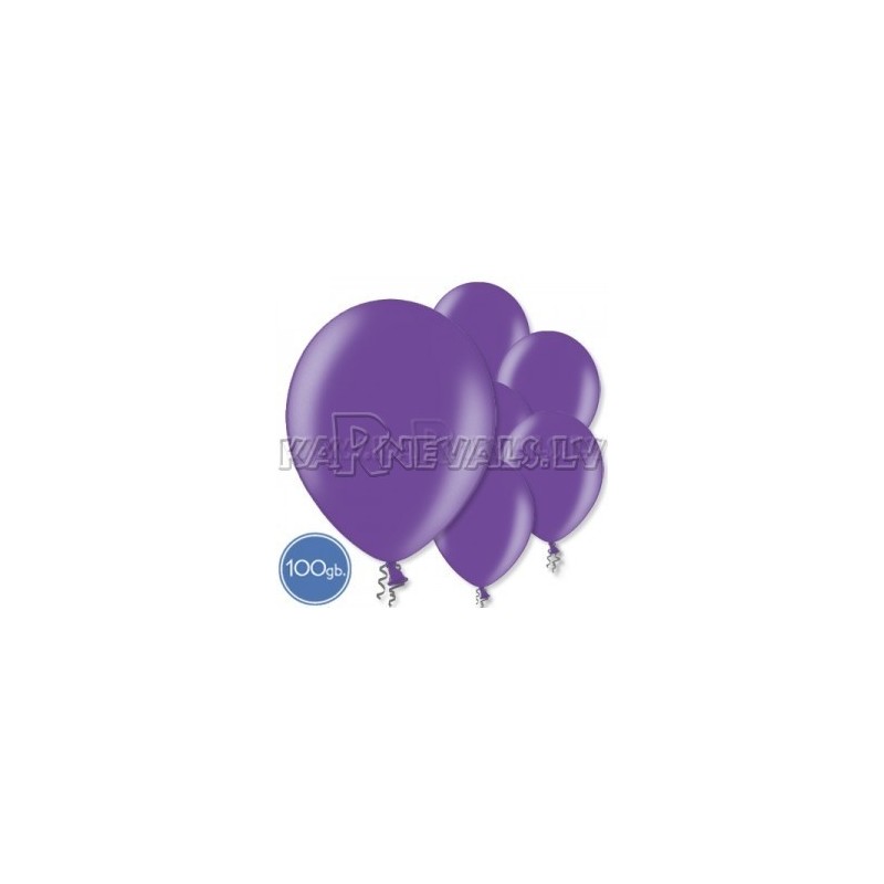 Metallik, violeti, 10.5"/27cm lateksa baloni, 100 gab. 