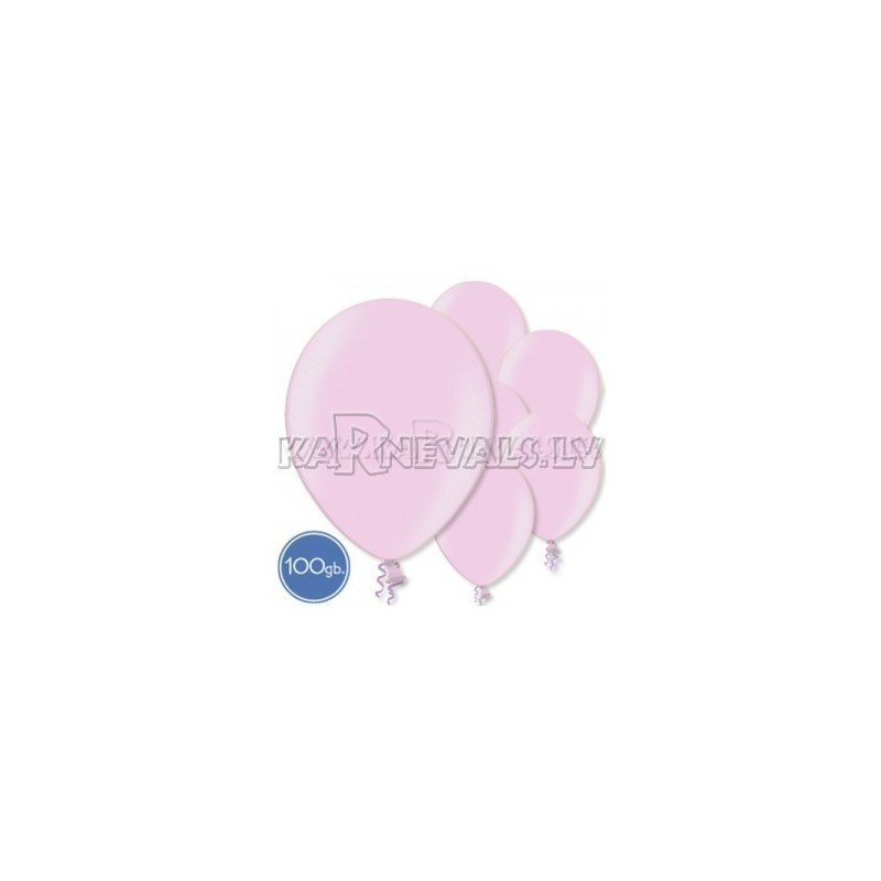 Металлик, светло-розовые, 10.5"/27см, латексные шары, 100 шт.