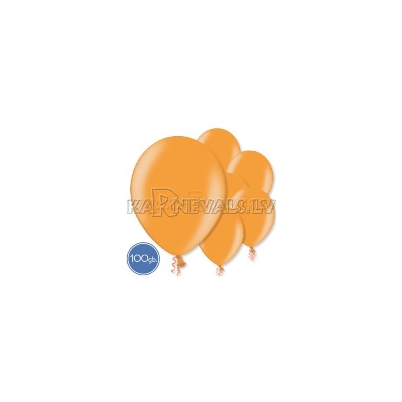Латексные шары, светло-оранжевые, металлик