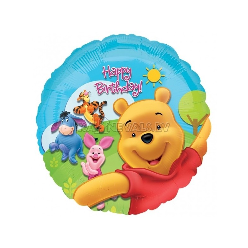 18"/45cm, Шар из фольги,  Тема:  Винни Пух