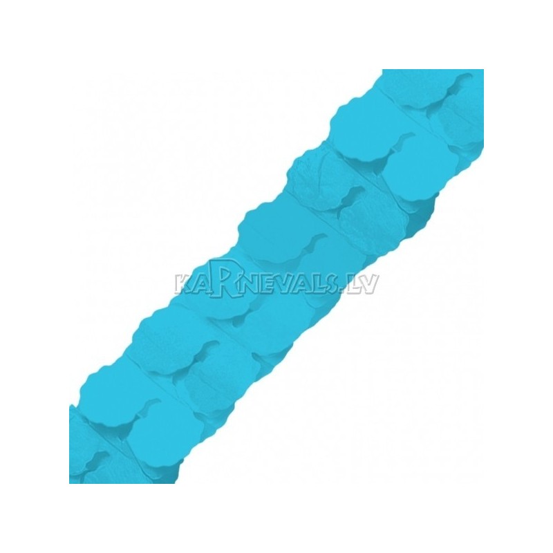 Бумажная гирлянда   цвет синий 3,65м