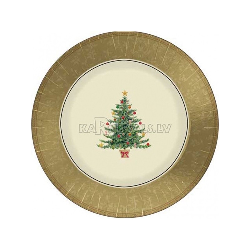 Komplekts spēcīgu papīra škiviji ar attēlu. Tēma: Klasiskās viktoriāņu eglite 18 cm  8 gab ﻿