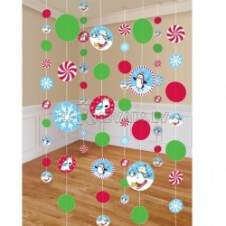 Подвесная  декорация - веселый снеговик, 2,1 м