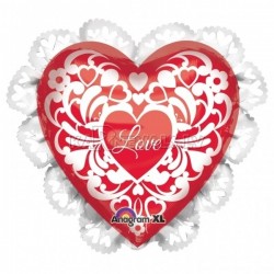 Folija balons, 22"/55cm, I Love You!