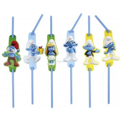 Kokteiļa salmiņi, Smurfette, 24cm,8 gab.