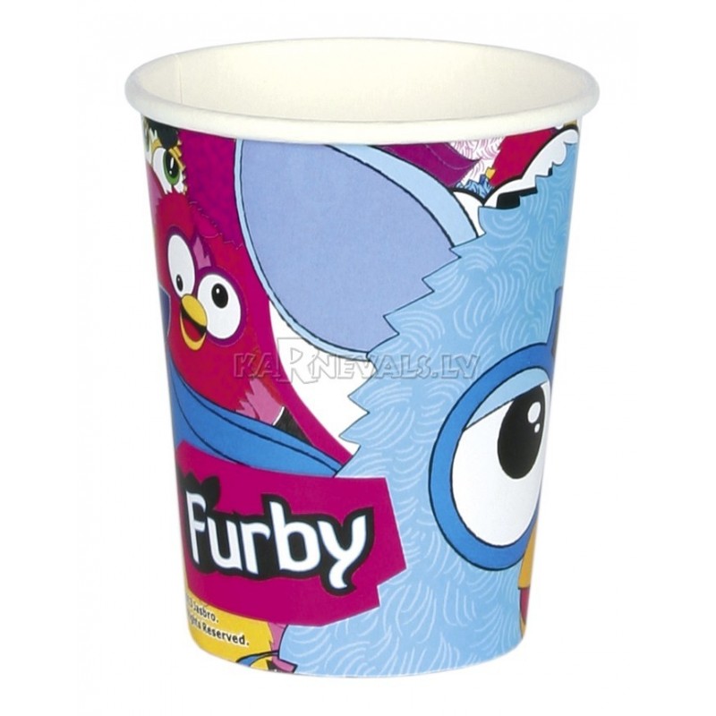 Komplekts no  papīra glāzes ar rakstu. Tēma - Smurfs Movie, 226 ml, 8 gab