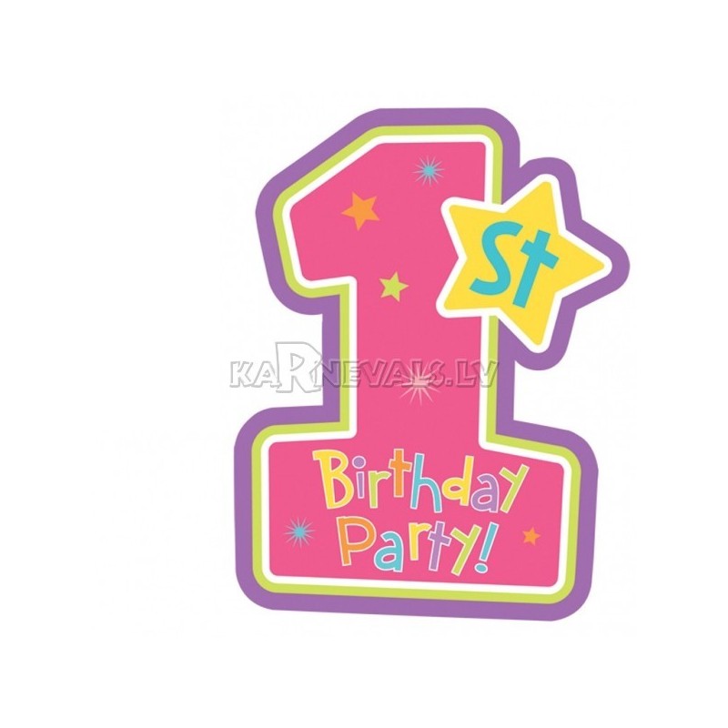 Ielūgums - 1. dzimšanas diena, 8 gab.