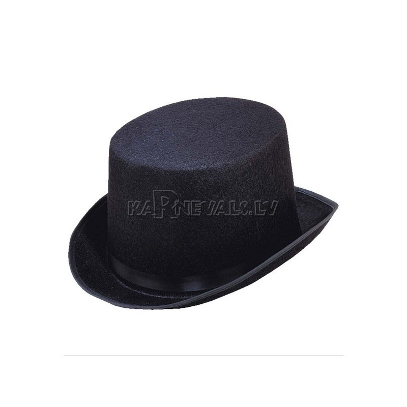 Атласный гладкий  цилиндр, черный