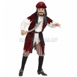 Костюм ПИРАТА КАРИБСКОГО МОРЯ 140см, рубашка с жилетом, брюки, пояс, бандана﻿.
