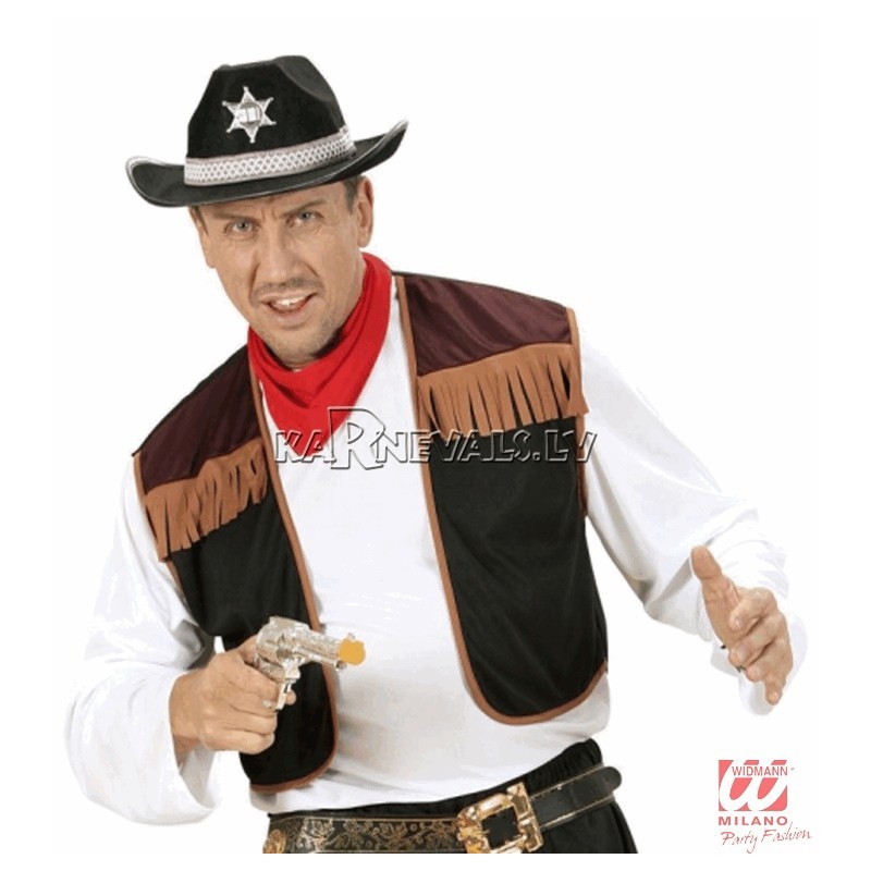 Kovboja pistole, 1 gab., pelēkā vai melnā krāsā