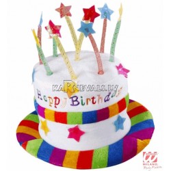 Cepure ar uzrakstu "Happy Bithday", velveta