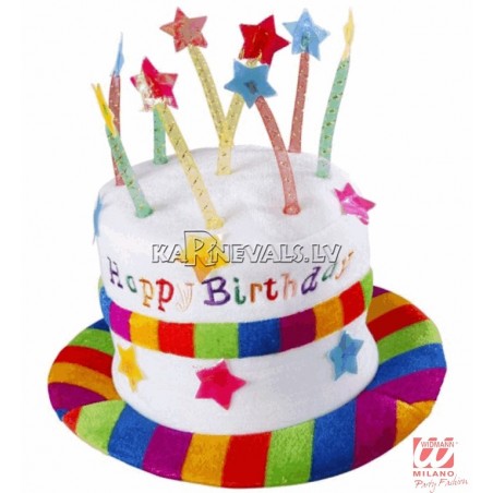 Cepure ar uzrakstu "Happy Bithday", velveta