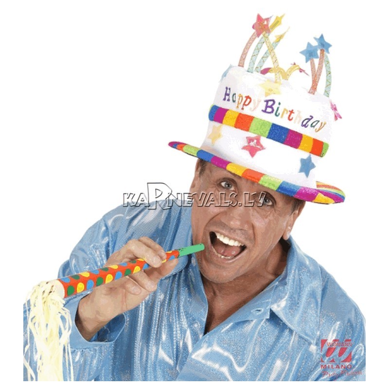 Cepure ar uzrakstu "Happy Bithday", velveta