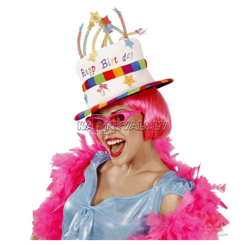 Cepure ar uzrakstu "Happy Bithday", velveta