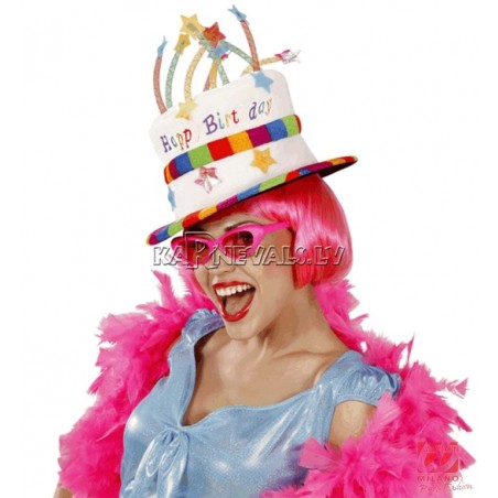 Cepure ar uzrakstu "Happy Bithday", velveta