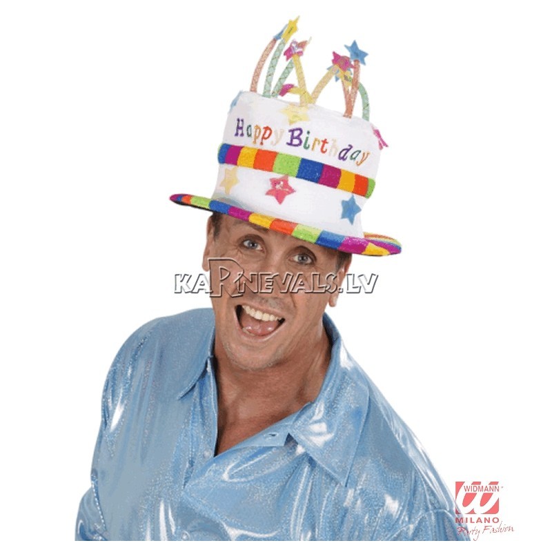 Cepure ar uzrakstu "Happy Bithday", velveta