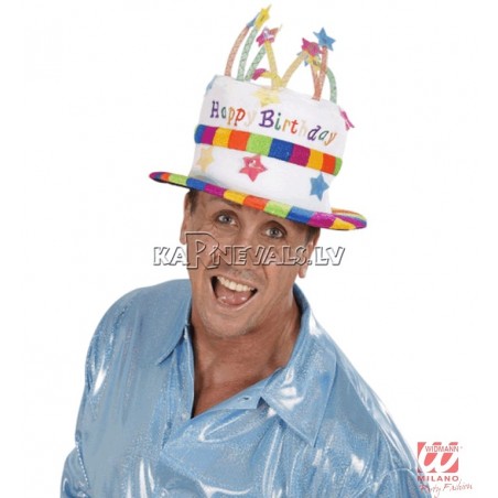 Cepure ar uzrakstu "Happy Bithday", velveta