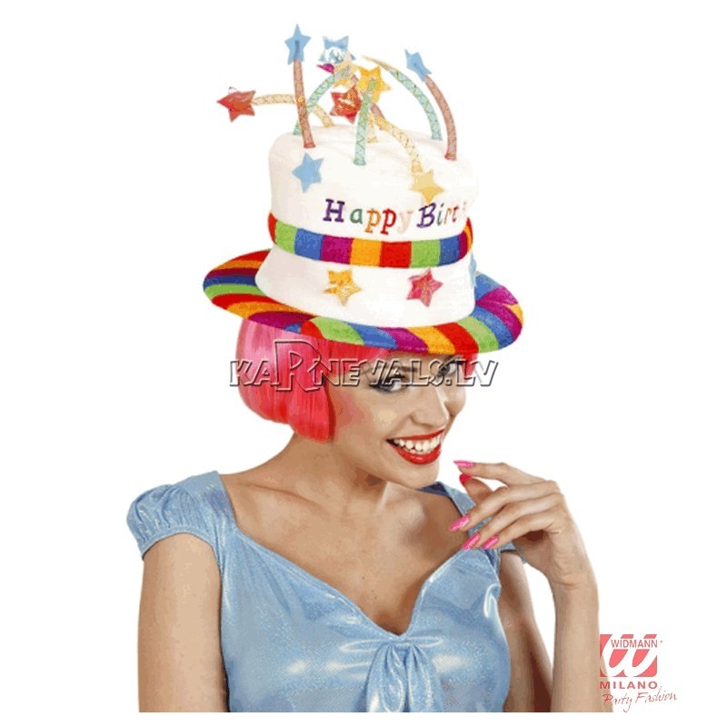 Cepure ar uzrakstu "Happy Bithday", velveta
