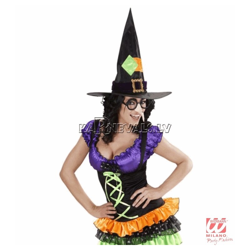 Очки с носом ведьмы и черными бровями