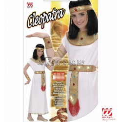 Karnevāla kostīms KLEOPATRA, (140cm), kleita ar apkakle, roku manšetes un josta