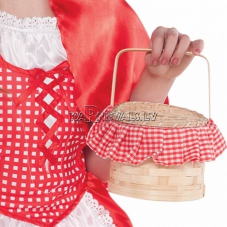 Sarkangalvītes tērps 4-6 gādu vecumā bērniem - kleita, piešūts priekšauts, mini appmetnis,  piešūtā kapuce.